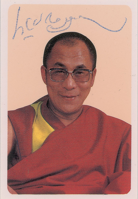 Lot 336 Dalai Lama Signed Photograph