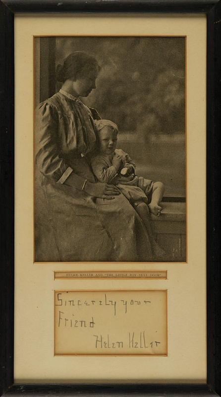 Lot 367 Helen Keller Signature