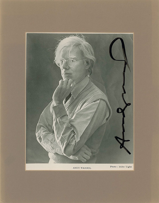 Lot 645 Andy Warhol Signed Photograph