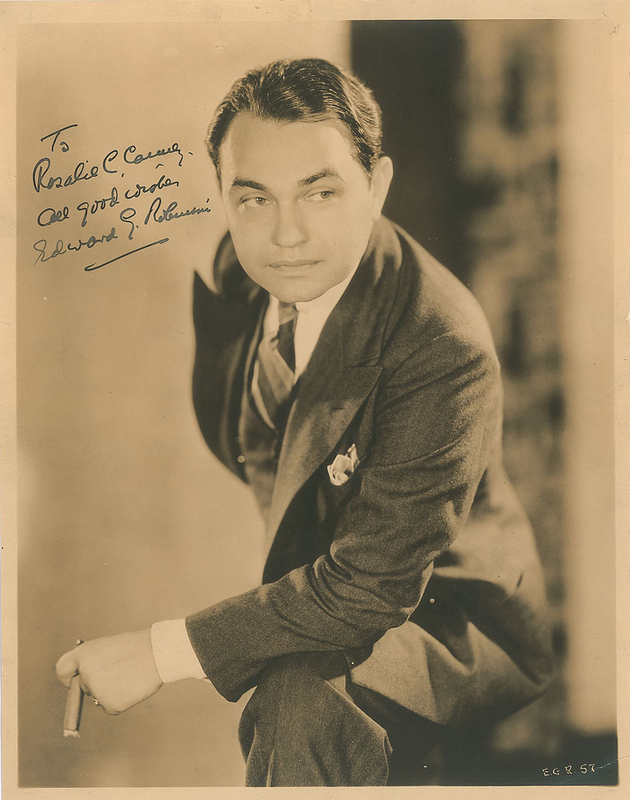 Lot 970 Edward G. Robinson Signed Photograph