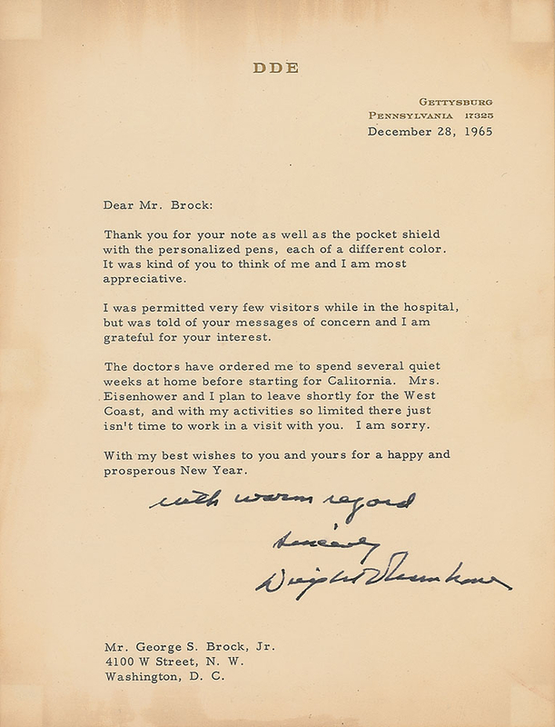 Lot 66 Dwight D. Eisenhower Typed Letter Signed