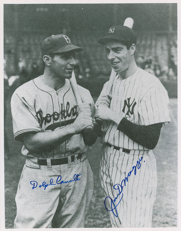 Lot 1016 Joe DiMaggio and Dolph Camilli Signed Photograph