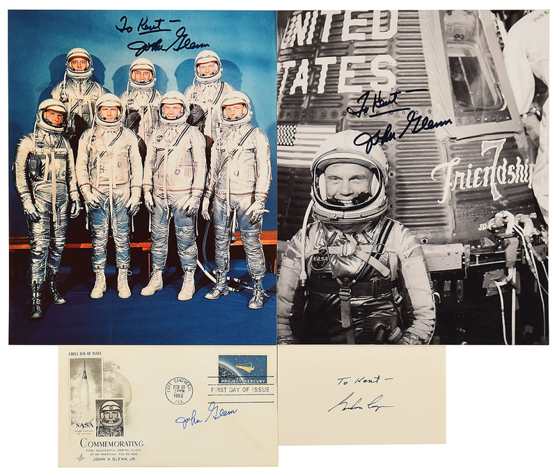 Lot 591 John Glenn and Gordon Cooper Group Lot