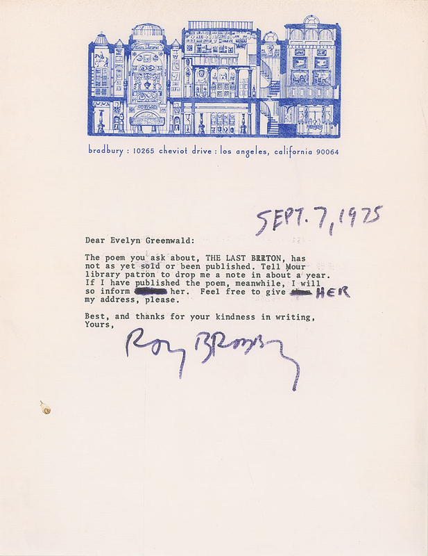 Lot 731 Ray Bradbury