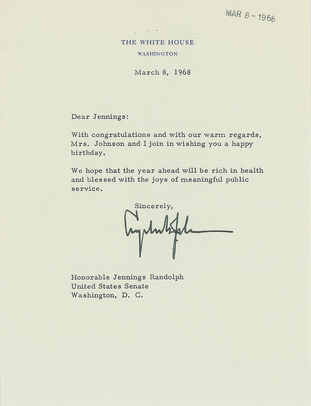 Lot 139 Lyndon B. Johnson Typed Letter Signed