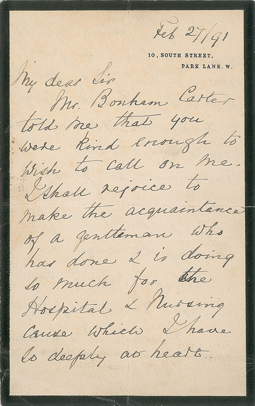 Lot 262 Florence Nightingale Handwritten Letter Signed