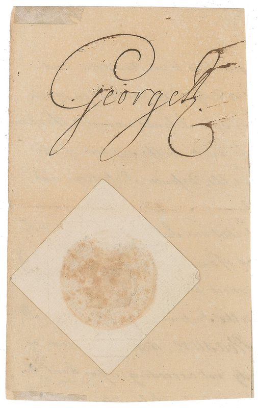 Lot 373 King George II and King George III Signatures