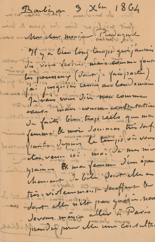 Lot 635 Jean-François Millet Handwritten Letter Signed