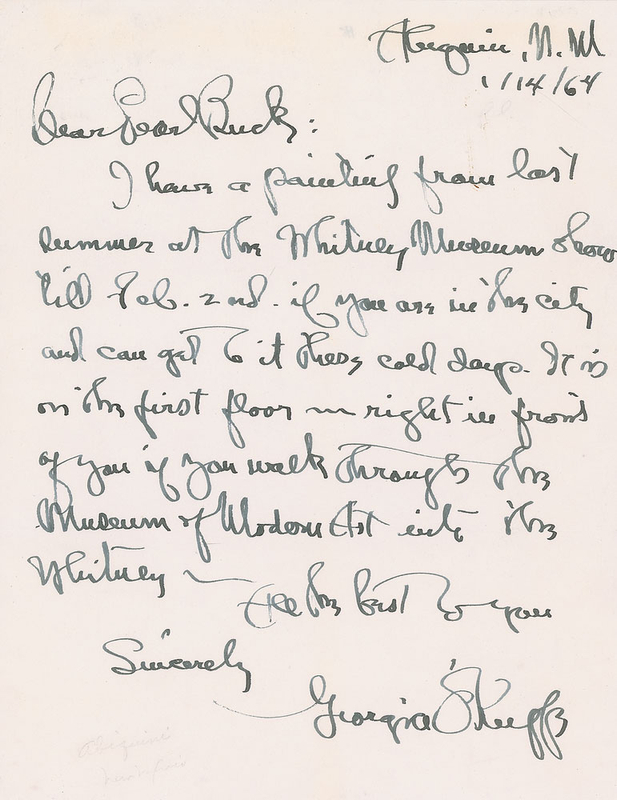 Lot 638 Georgia O'Keeffe: 