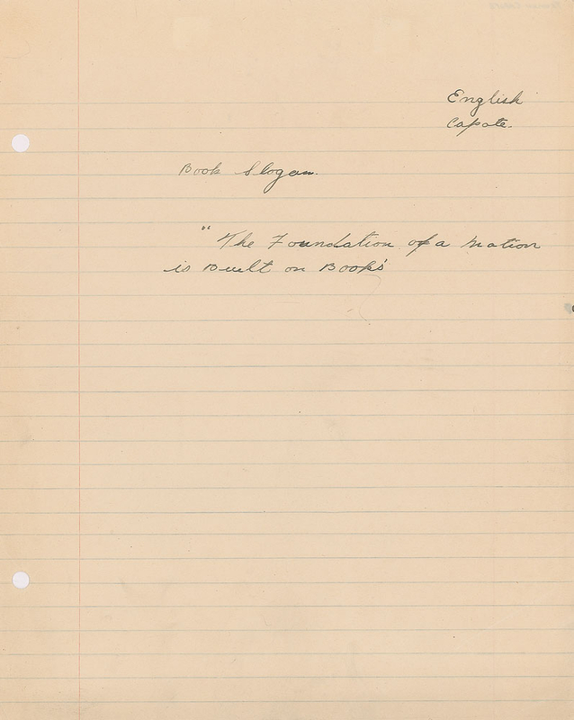 Lot 704 Truman Capote: 