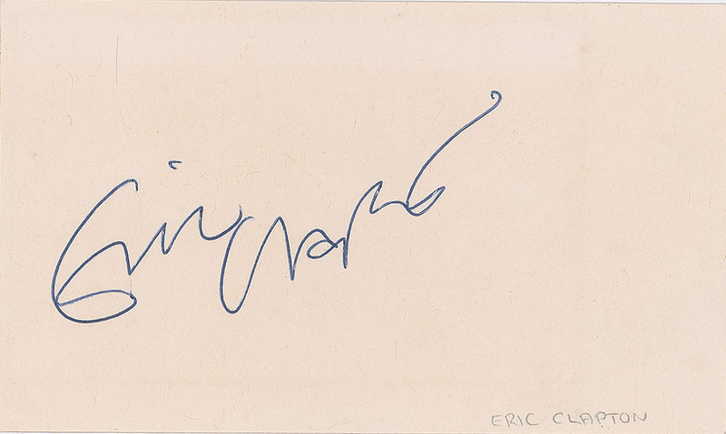 Lot 822 Eric Clapton Signature