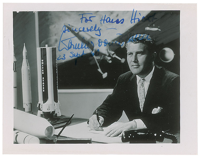 Lot 619 Wernher von Braun Signed Photograph
