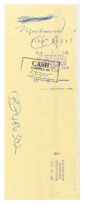Muhammad Ali Check | RR Auction