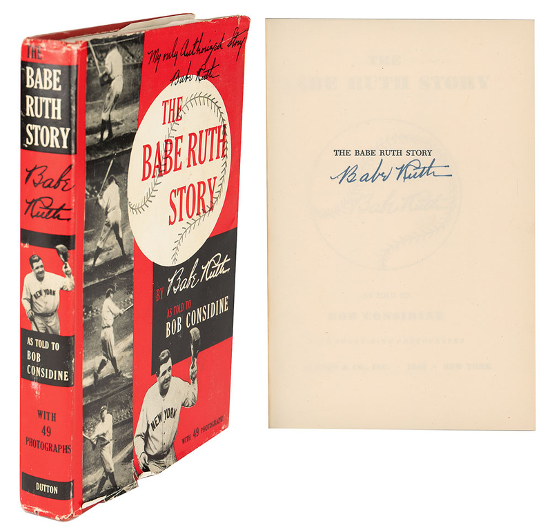 Lot 995 Babe Ruth: Beautifully signed first edition of The Babe Ruth Story