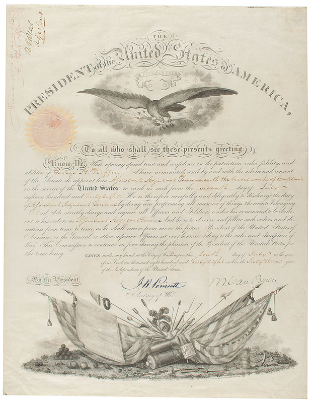 Lot 11 Martin Van Buren Signed Document