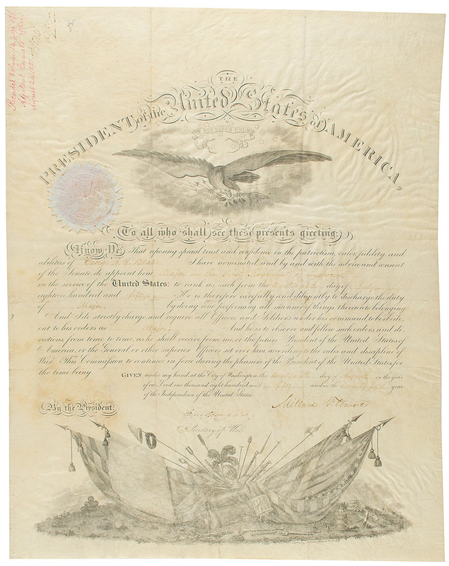 Lot 18 Millard Fillmore Signed Document