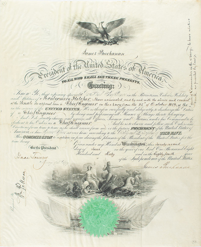 Lot 24 James Buchanan Signed Document