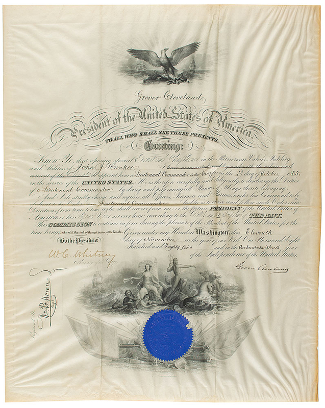 Lot 38 Grover Cleveland Signed Document