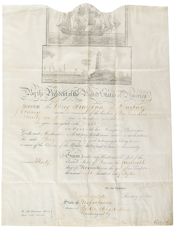 Lot 14 John Tyler Signed Document