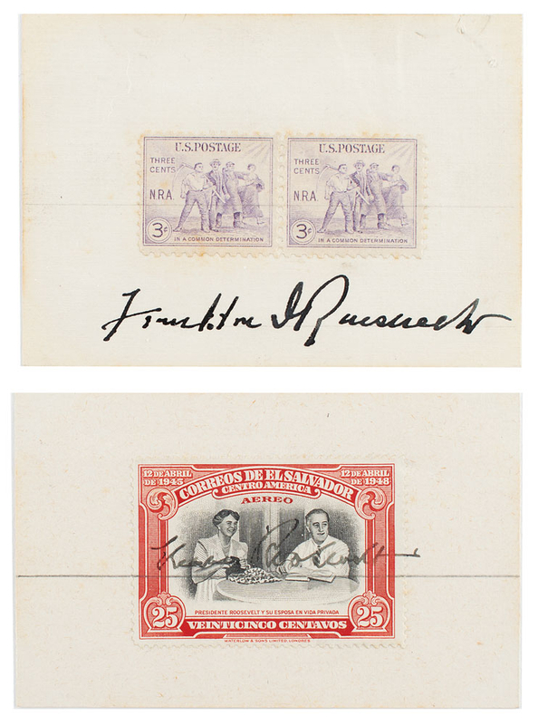 Lot 232 Franklin and Eleanor Roosevelt Stamp