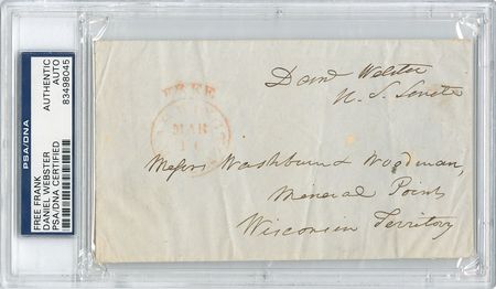 Lot #444 Daniel Webster Free Frank - Image 1