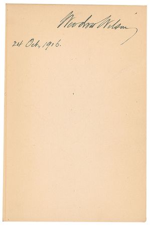 Lot #53 Woodrow Wilson Book - Image 2