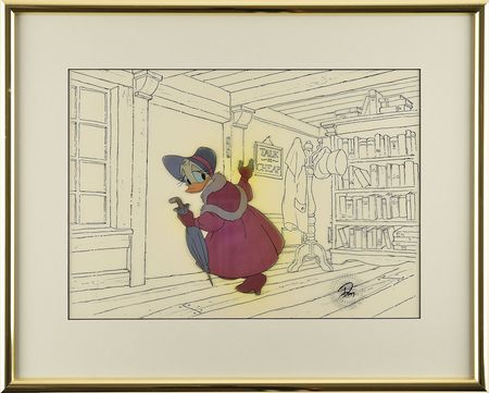 Lot #565 Daisy Duck production cel from Mickey's Christmas Carol Parachute Swatch - Image 2