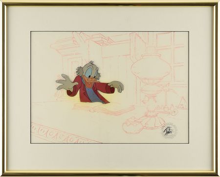 Lot #691 Scrooge McDuck production cel from Mickey's Christmas Carol Production Cel - Image 2