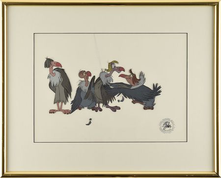 Lot #680 Vultures production cel from The Jungle Book Production Cel - Image 2