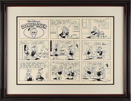 Lot #697 Donald and Daisy Duck comic strip for Walt Disney's Donald Duck Comic Strip - Image 2