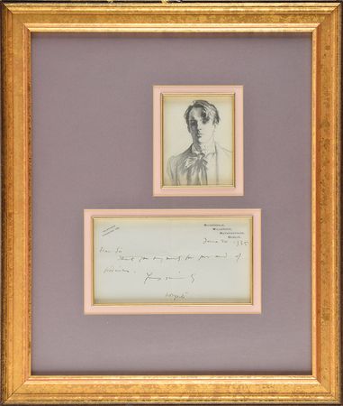 Lot #721 William Butler Yeats Handwritten Letter Signed - Image 1