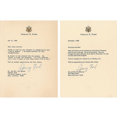 Lot #118 Gerald Ford Letters - Image 1