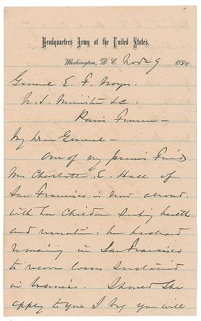 Lot #497 William T. Sherman Handwritten Letter Signed - Image 1