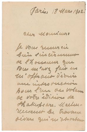 Lot #742 Maurice Maeterlinck - Image 1