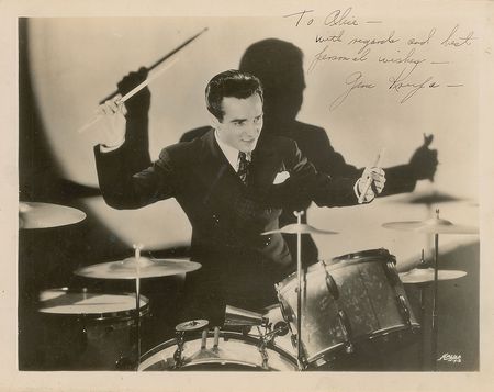 Lot #802 Gene Krupa Signed Photograph - Image 1