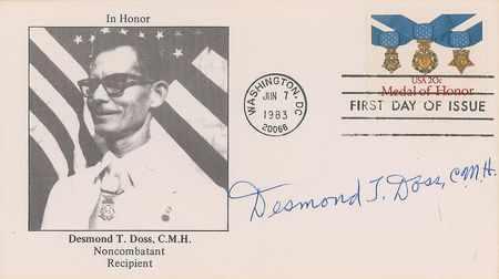 Lot #516 Desmond Doss First Day Cover - Image 1