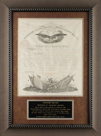 Lot #25 Abraham Lincoln: In between Union defeats at Fredericksburg and Chancellorsville, the president bolsters his troops - Image 2