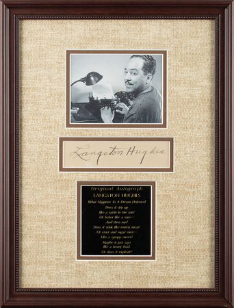 Lot #738 Langston Hughes Signature - Image 1