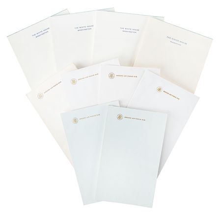 Lot #186 White House and Air Force One Stationery - Image 1