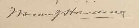 Lot #129 Warren G. Harding Signed Document - Image 2