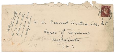 Lot #331 Neville Chamberlain: Britain's prime minister seeks to delay an election 
