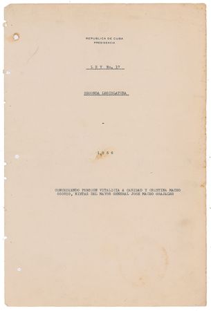 Lot #312 Fulgencio Batista Signed Document - Image 2