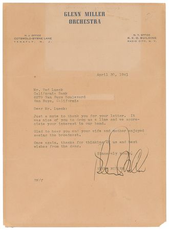 Lot #803 Glenn Miller Group Lot - Image 1