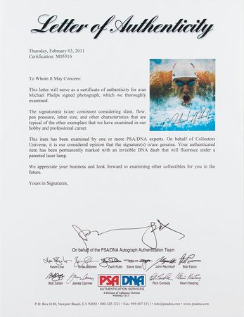 Lot #1041 Michael Phelps - Image 2