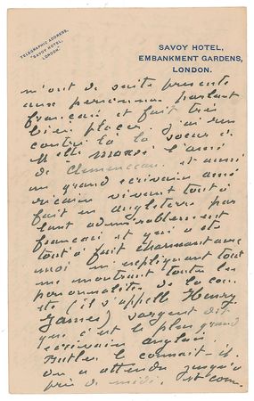 Lot #636 Claude Monet: Between meals with John Singer Sargent, Monet takes in Queen Victoria's state funeral: 