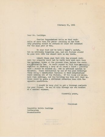Lot #107 Calvin Coolidge - Image 2