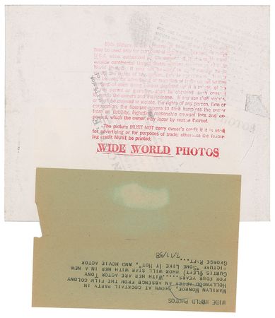 Lot #955 Marilyn Monroe and Tony Curtis Photograph - Image 2