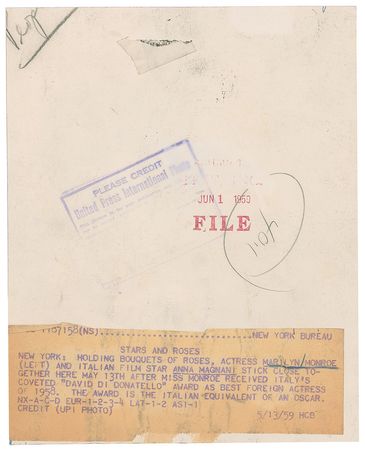 Lot #950 Marilyn Monroe and Anna Magnani - Image 2