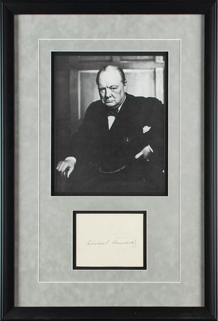 Lot #284 Winston Churchill Signature - Image 1