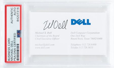 Lot #456. Michael Dell Business Card